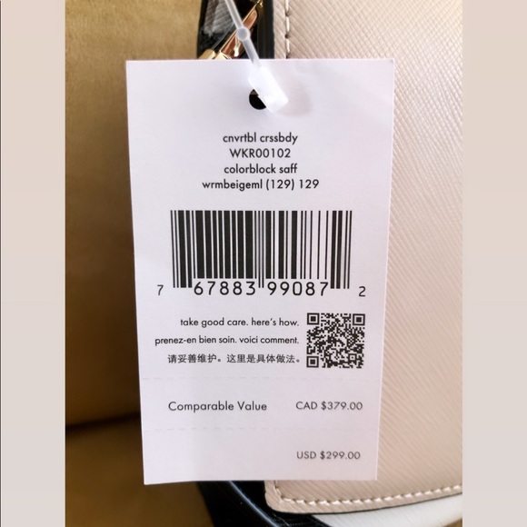 KATE SPADE • Carson Colorblock Saffiano Leather Convertible Crossbody - Picture 9 of 12